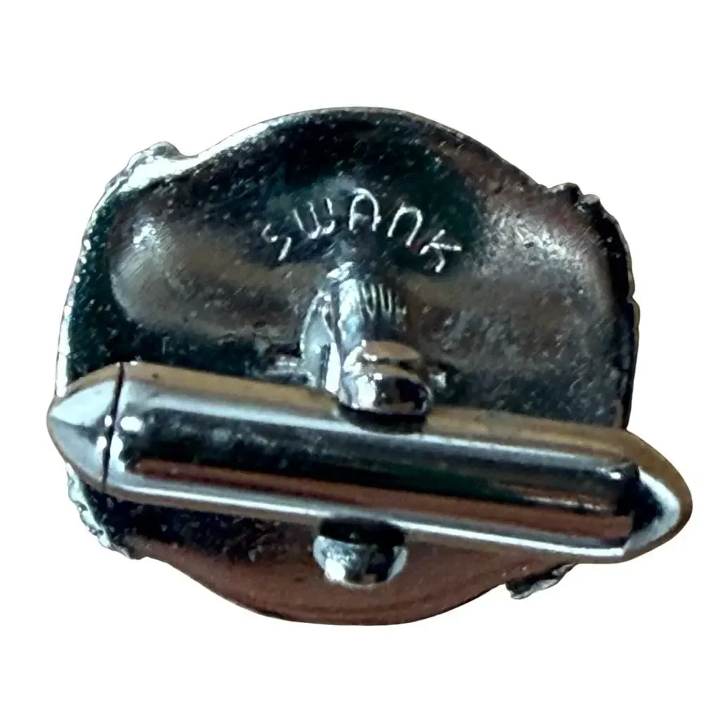 MCM Green Cufflinks Dome Style with Silver Tone